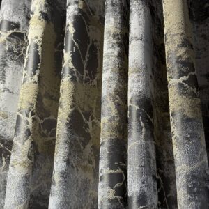 Draperie Elegantă Bella cu Textură Gri/Auriu