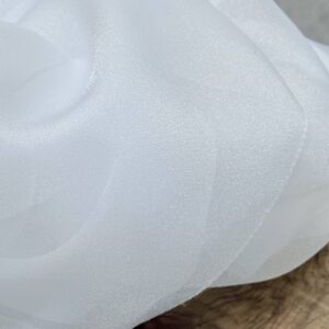 Perdea cu Sclipici Madrid Organza – CREM- L6m/H2.45m cu Rejansa de 6 cm