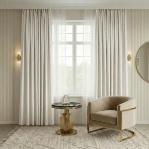 Draperie de Catifea Texturata Valencia Blackout 90% Bej Light