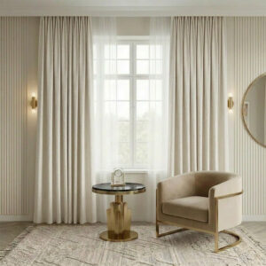 Draperie de Catifea Texturata Valencia Blackout 90% Bej