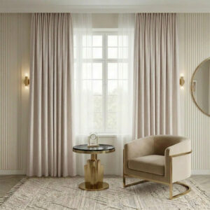 Draperie de Catifea Texturata Valencia Blackout 90% Bej Inchis