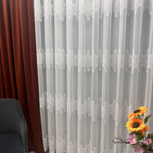 Perdea Brodata 4 Rand Model Elegant L3.80m/H2.65m cu Pliu(sina de 1.20)