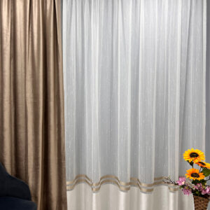 Perdea Sinbat cu Dunga Alb L4.90m/H2.55m cu Rejansa Wave