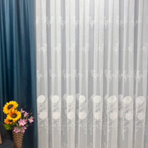 Perdea Brodata Model cu Copac Mare Elegant L2.80 m/H2.50m cu Rejansa de 6 cm