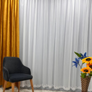 Perdea Bamboo cu Broderie Jos L4.90m/H2.62m cu Capse