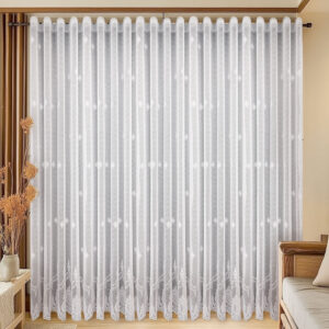 Perdea Rafinata Lia cu Broderie Alb 24419