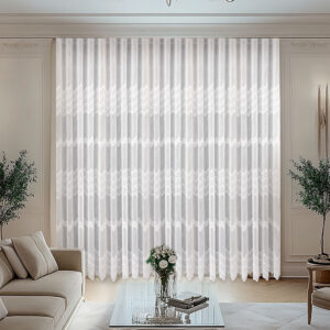 Perdea Delicata Paradis cu Broderie Alba 12724