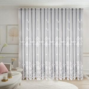 Perdea NISSA cu Broderie Regala Alb 25PR029K