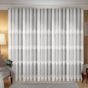 Perdea Bella  cu Broderie Fina  Alb 12490