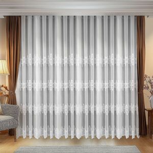 Perdea Carina cu Broderie  Eleganta  Alba