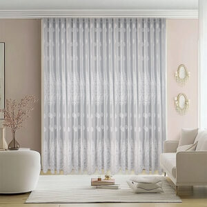 Perdea SEREN cu Broderie Eleganta Alb 24648