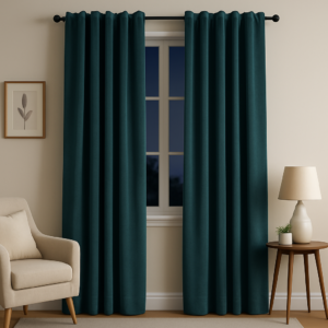 Draperie de Textura Groasa 80% Blackout Sankt Petersburg Verde Pal