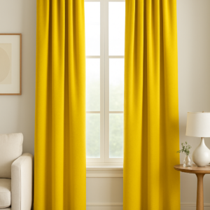 Draperie de Catifea Amsterdam Blackout 90% Galben