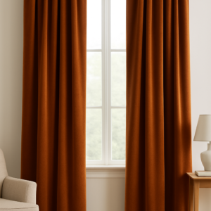 Draperie de Catifea Amsterdam Blackout 90% Caramiziu