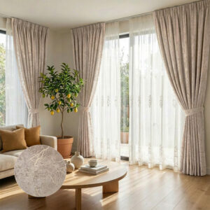 Draperie Cairo Luxury din Catifea cu Insertii   Blackout 80 % Bej