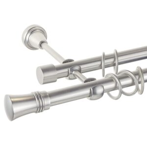 Capri – set galerie metalica dubla Crom Mat 19 mm