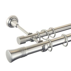 Capri – set galerie metalica dubla, Crom Mat 25/19 mm