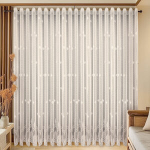 Perdea Anisia cu Broderie Decorativa Crem 24419