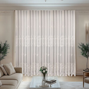 Perdea Fina Luisa cu Broderie Crem 24443