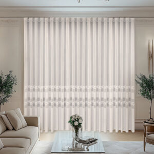 Perdea Dilara cu Broderie Eleganta Crem 25PR132