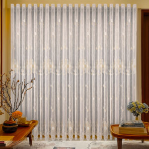 Perdea Clasica Asia cu Broderie Crem /Auriu 25PR123