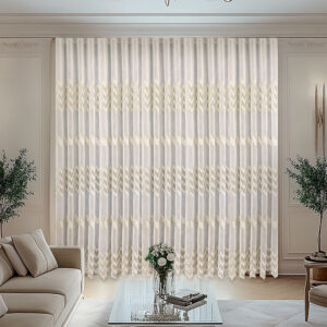 Perdea Delicata Paradis cu Broderie Crem/Maro 12724