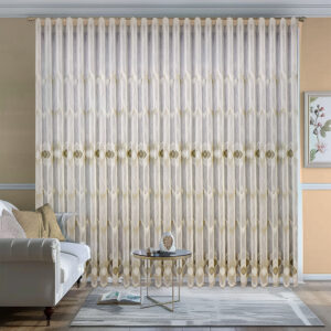 Perdea Luxury Sofia cu Broderie  Crem/Auriu 12737