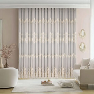 Perdea LYLY cu Broderie Fina Crem /Auriu 25PRO32