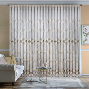 Perdea Luxury Sofia cu Broderie  Crem/Maro 12737