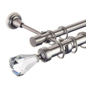 Crystal Cone – set galerie dubla metalica  Crom Mat 25/19 mm