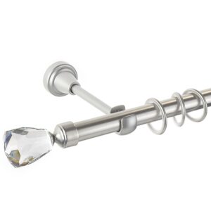 Crystal Cone – set galerie metalica simpla Crom Mat 19 mm