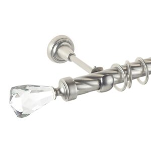 Crystal Cone – set galerie metalica simpla, teava Twister,Crom Mat 25 mm