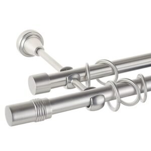 Cylinder- set galerie metalica dubla Crom Mat 19 mm