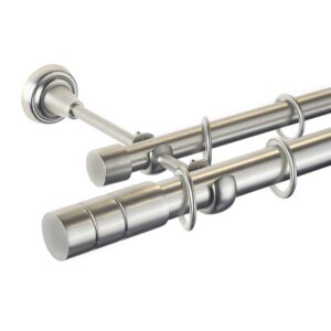 Cylinder – set galerie metalica dubla Crom Mat 25/19 mm