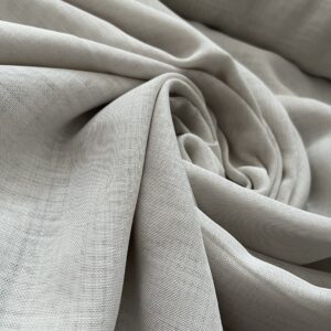 Material de Perdea Grej cu Textura Groasa