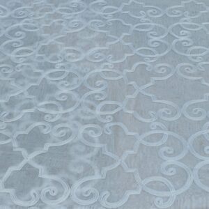 Material de Perdea Brodata Tul  Alb