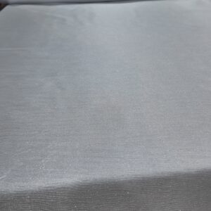 Perdea  Organza Alb cu Dunga L8m/H2.42m cu Rejansa de 6 cm