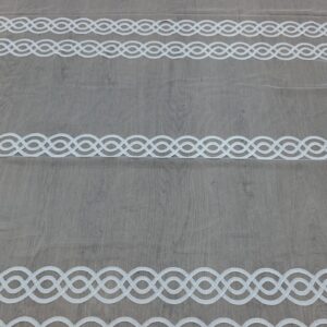 Material de Perdea Brodata Tul  Crem