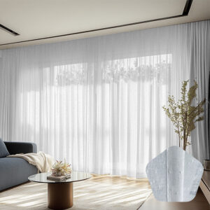 Perdea in Puncte Alb L 2.50m/H2.25m cu Capse