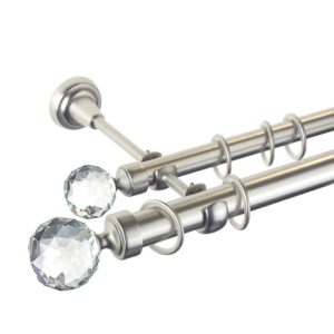 Kula Crystal Double- set galerie metalica  dubla  Crom Mat 25/19 mm