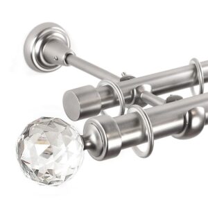 Kula Crystal – set galerie metalica dubla metalica Crom Mat 25/19 mm