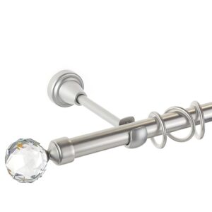 Kula Crystal – set galerie metalica simpla Crom Mat 19 mm