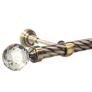 Kula Crystal – set galerie metalica simpla, teava Twister Aur Antic 25 mm