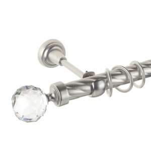 Kula Crystal – set galerie metalica simpla, teava Twister Crom Mat 25 mm