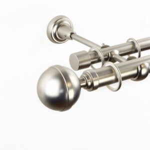 Kula Lux – set galerie dubla metalica Crom Mat 25/19 mm