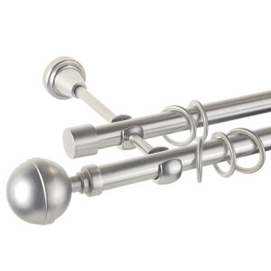 Kula Lux – set galerie metalica dubla Crom Mat 19 mm