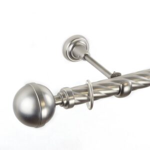 Kula Lux- set galerie metalica simpla , teava Twister, Crom Mat 25 mm