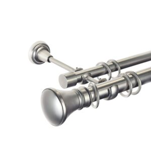 Luxor – set galerie metalica dubla Crom Mat 25/19 mm