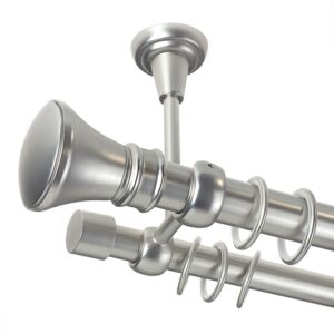 Luxor – set galerie metalica dubla prindere tavan,Crom Mat 25/19 mm