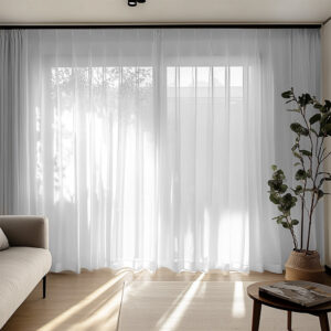 Perdea Matase Sintetica Gri L 3.50m/H2.19m cu Capse